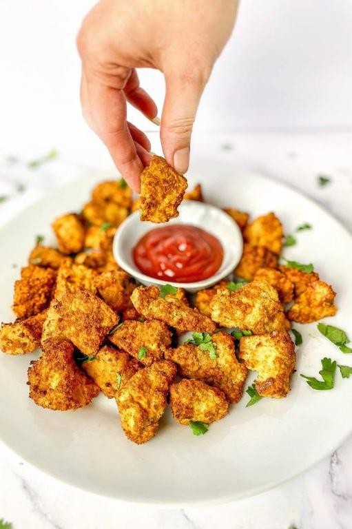 Air Fryer Crispy Tofu Nuggets