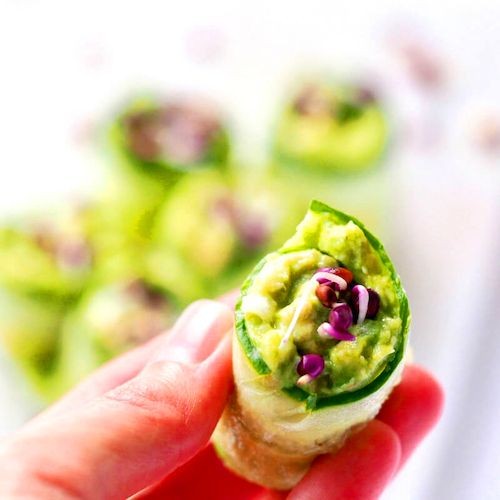 Alfalfa Sprouts and Cucumber Rolls