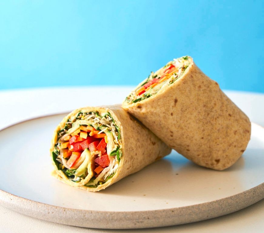 Alfalfa Sprouts and Hummus Wrap