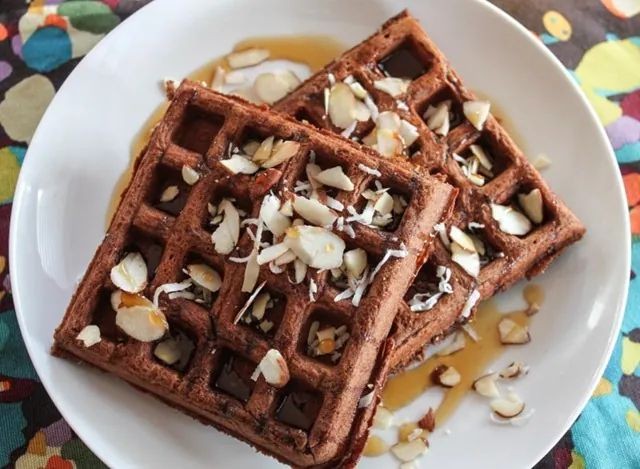 Almond Joy Protein Waffles