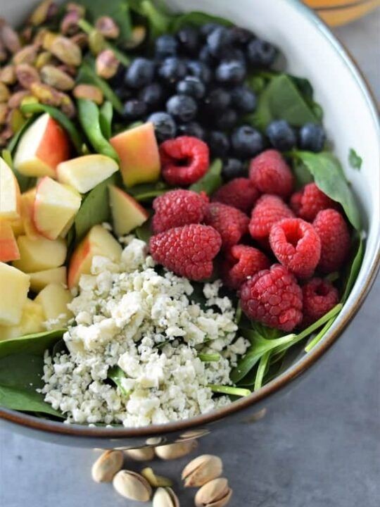 Apple Berry Breakfast Salad