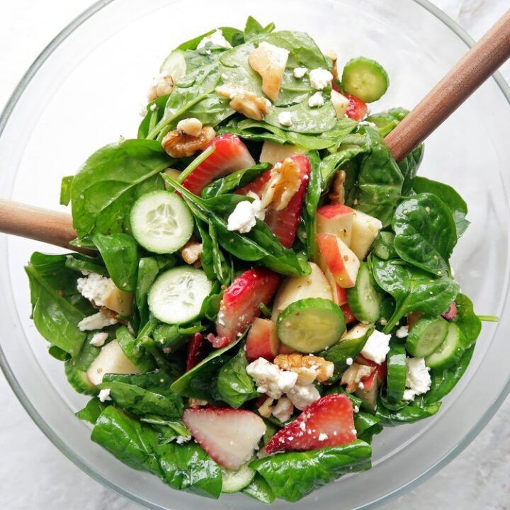 Apple Cider Vinaigrette Spinach Salad