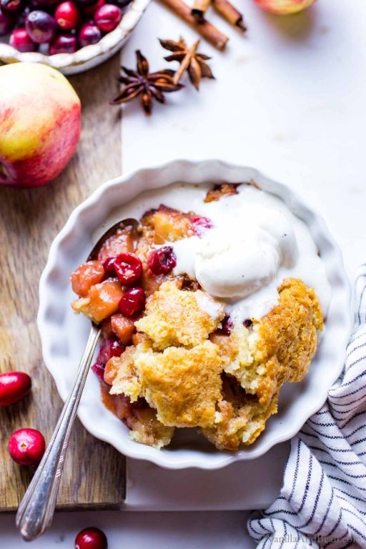 Apple Cranberry Cobbler for Thanksgiving