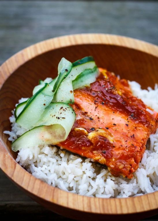 Apricot and Ginger Glazed Salmon
