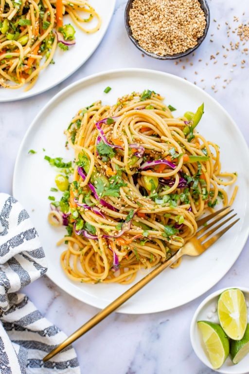 Asian Sesame Ginger Pasta Salad