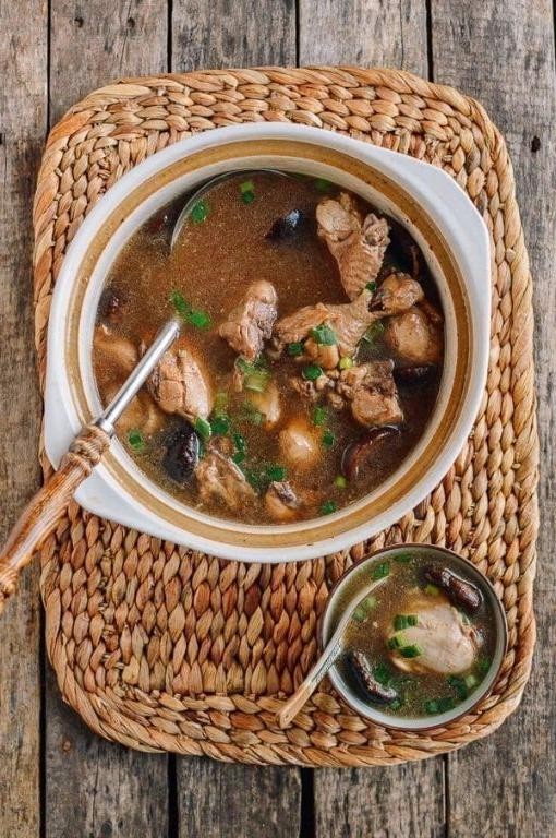 Asian-Inspired Chicken and Mushroom Soup