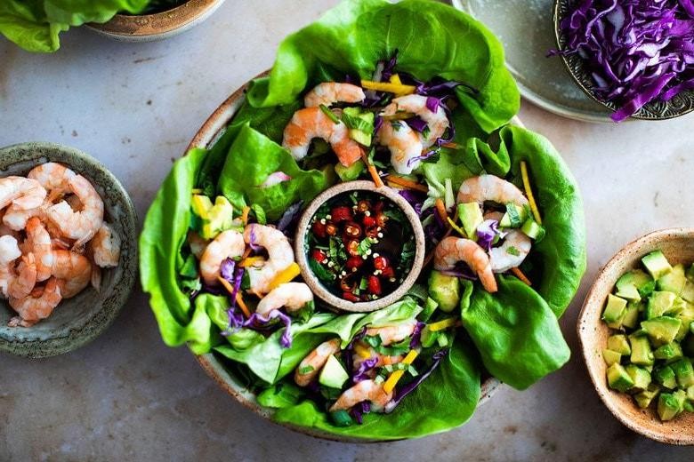 Asian-Inspired Shrimp Lettuce Wraps