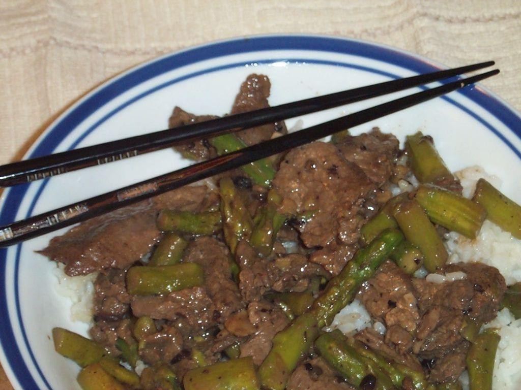 Asparagus and Beef Stir-Fry with Black Bean Sauce