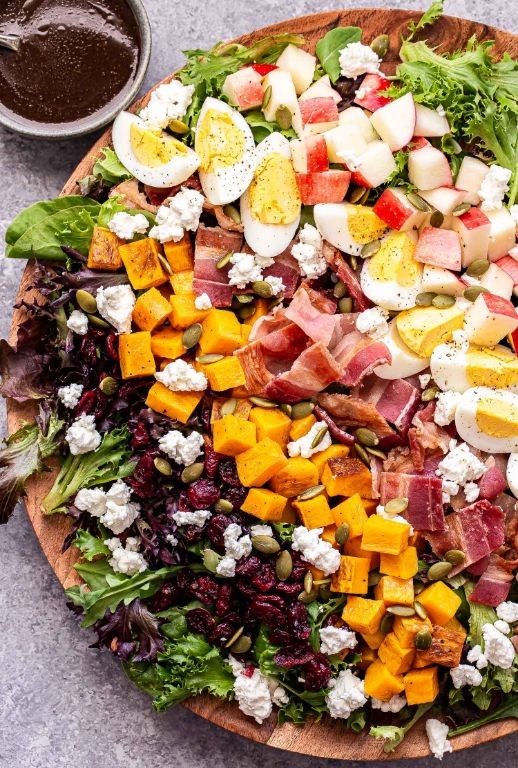 Autumn Cobb Salad with Turkey and Cranberries