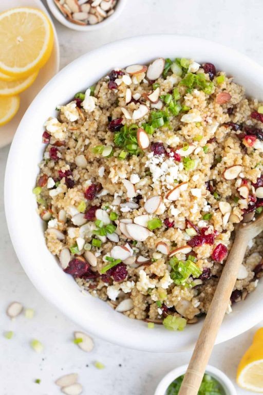 Autumn Quinoa Salad with Cranberries and Almonds