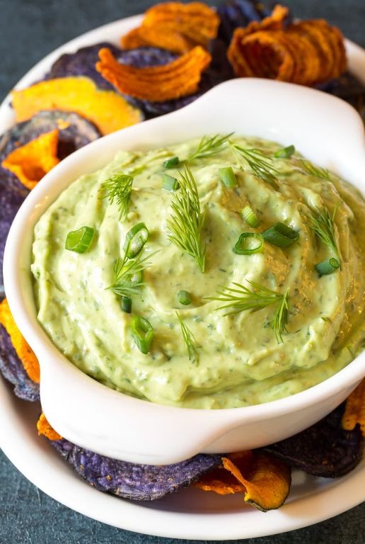 Avocado Ranch Dip with Fresh Herbs