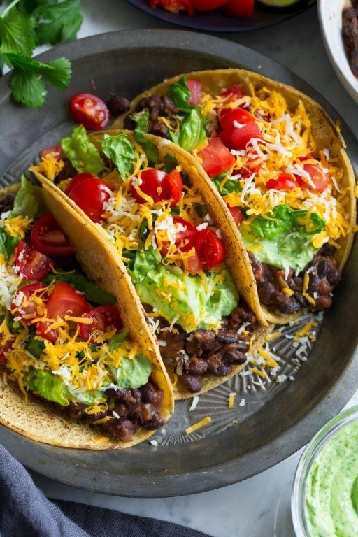 Avocado and Black Bean Tacos