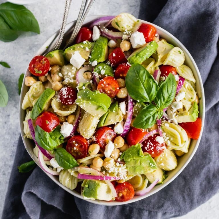 Avocado and Chickpea Pasta Salad