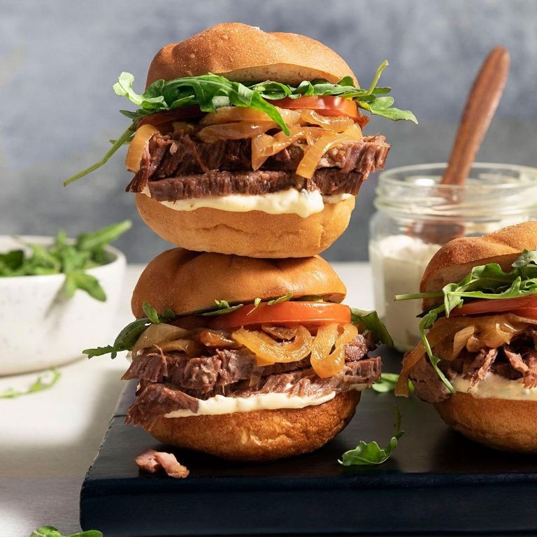 BBQ Brisket Sliders with Pickled Onions