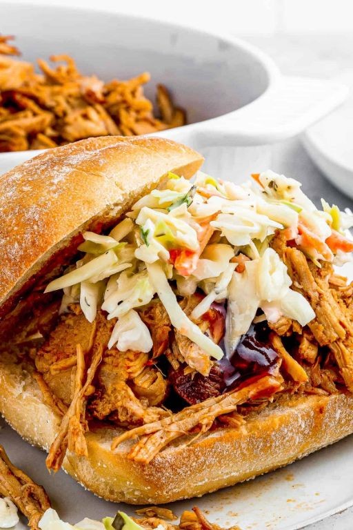 BBQ Pulled Pork Lasagna with Coleslaw