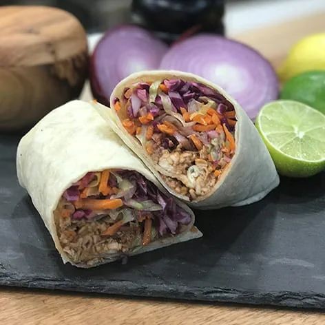 BBQ Turkey and Coleslaw Wrap