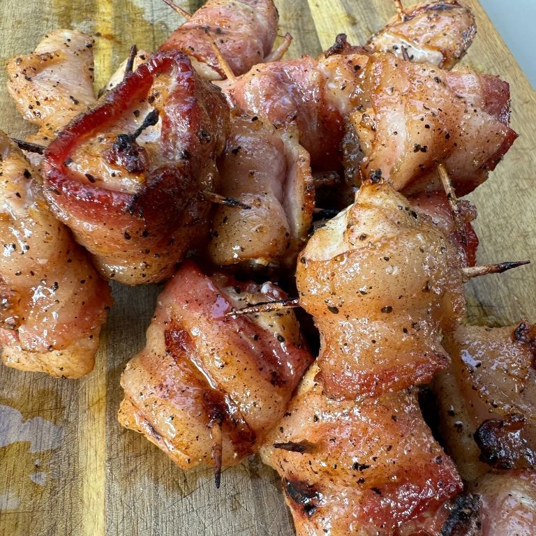 Bacon-Wrapped Chicken and Biscuit Bites