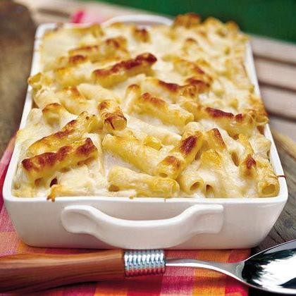 Baked Cascatelli with Three Cheeses