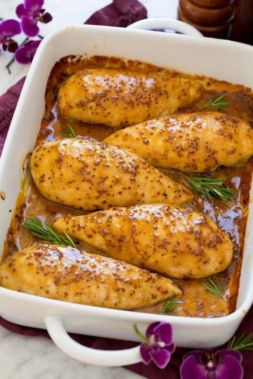 Baked Chicken with Honey Mustard Glaze