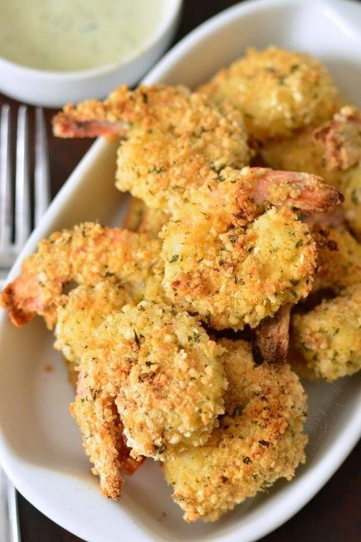 Baked Parmesan Crusted Shrimp