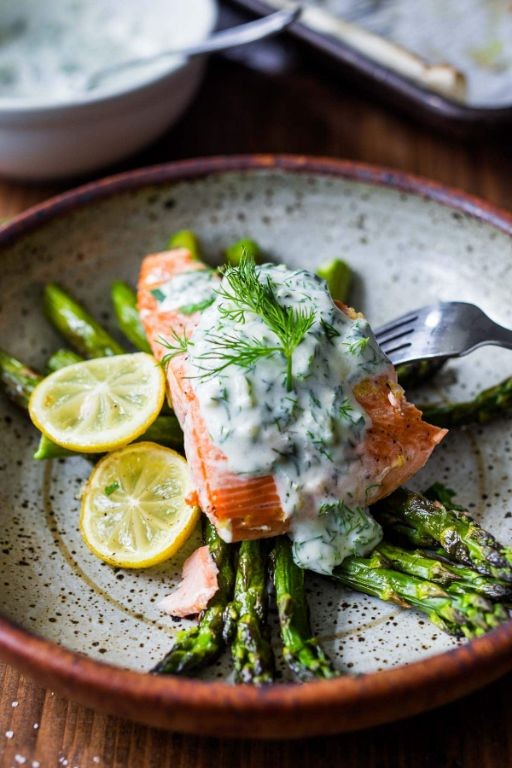 Baked Salmon with Dill and Asparagus