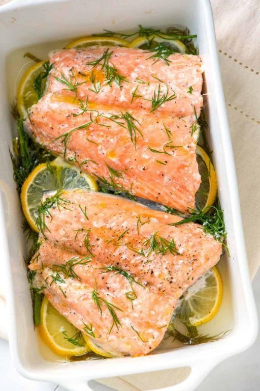 Baked Salmon with Lemon and Dill