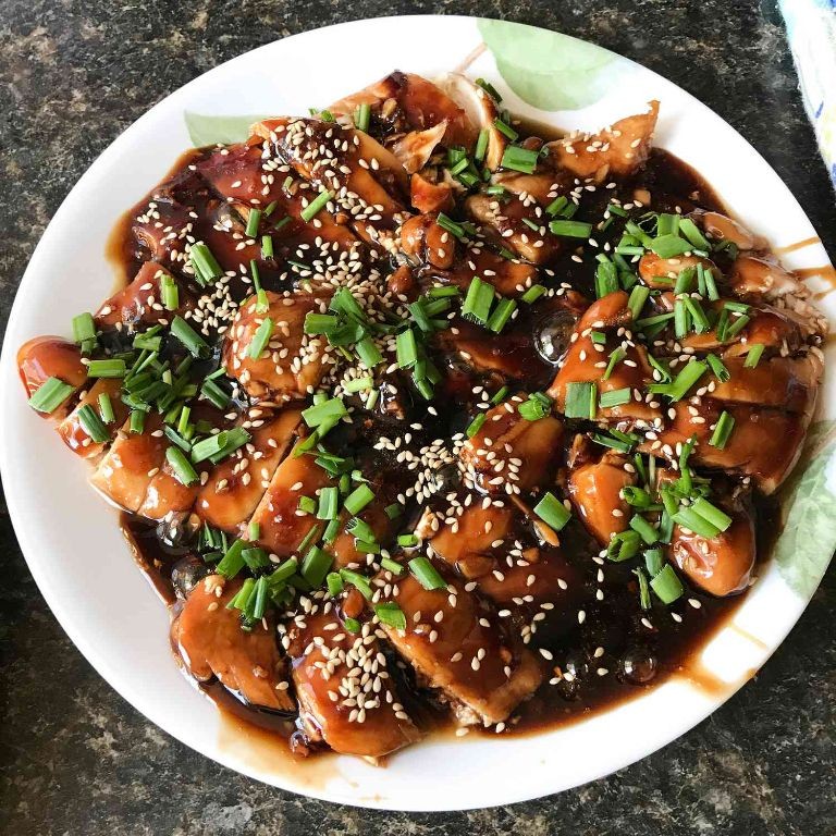 Baked Teriyaki Chicken Breast with Sesame Seeds