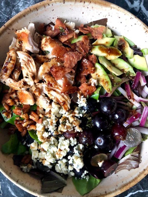 Balsamic Chicken Salad with Grapes and Goat Cheese