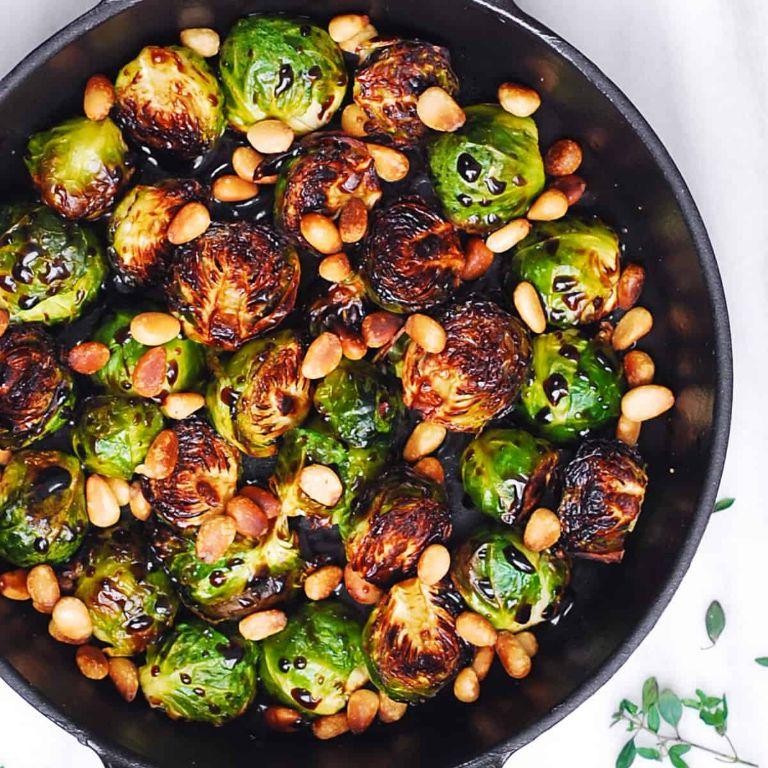 Balsamic Glazed Roasted Brussels Sprouts
