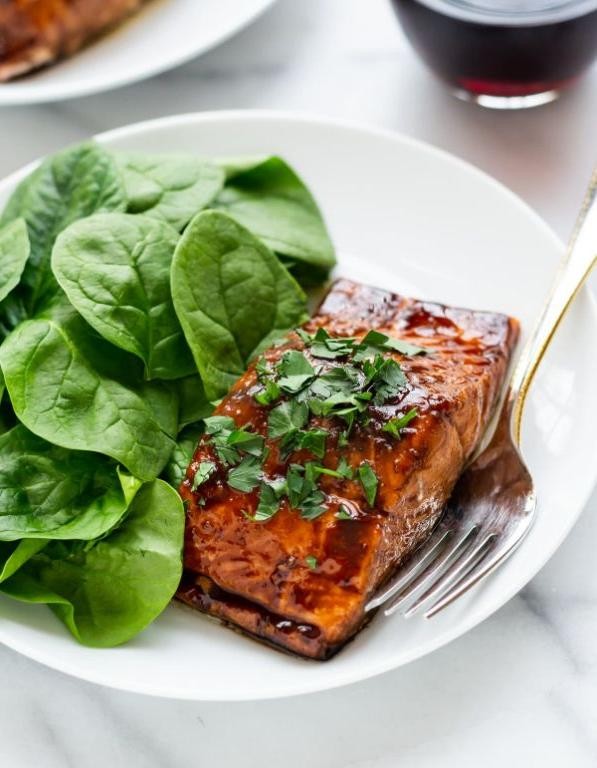 Balsamic Glazed Salmon with Garlic Butter