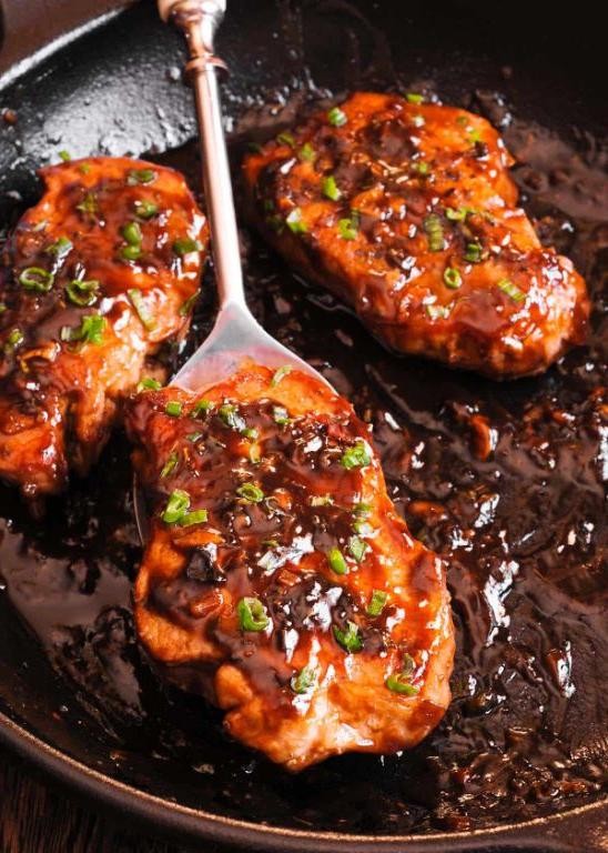 Balsamic Honey Glazed Pork Chops