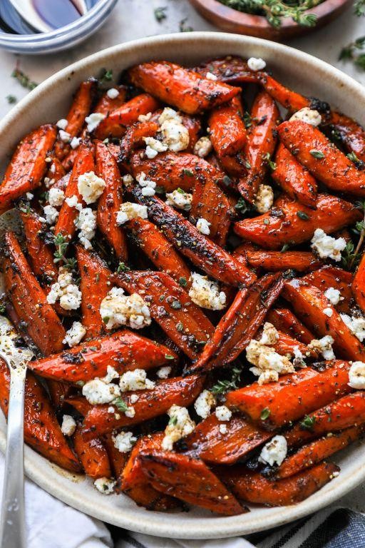Balsamic Roasted Carrots with Thyme