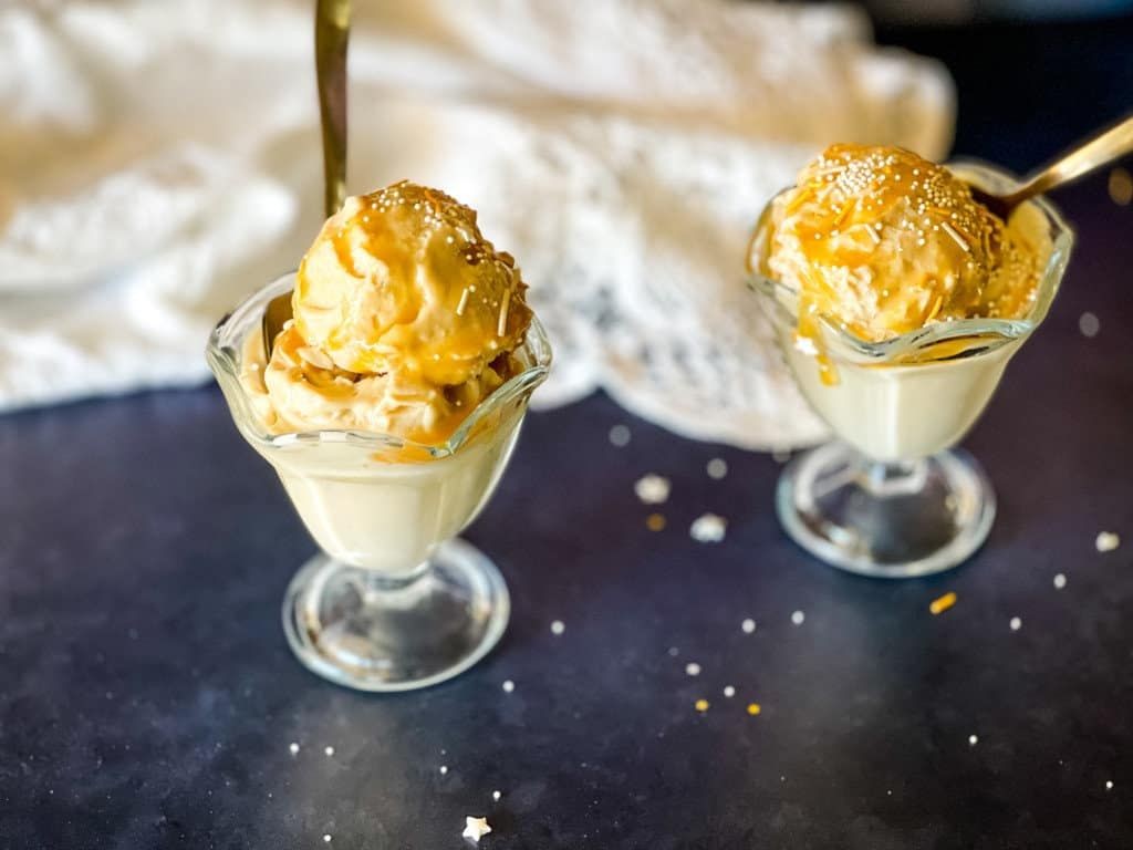Banana Caramel Frozen Yogurt