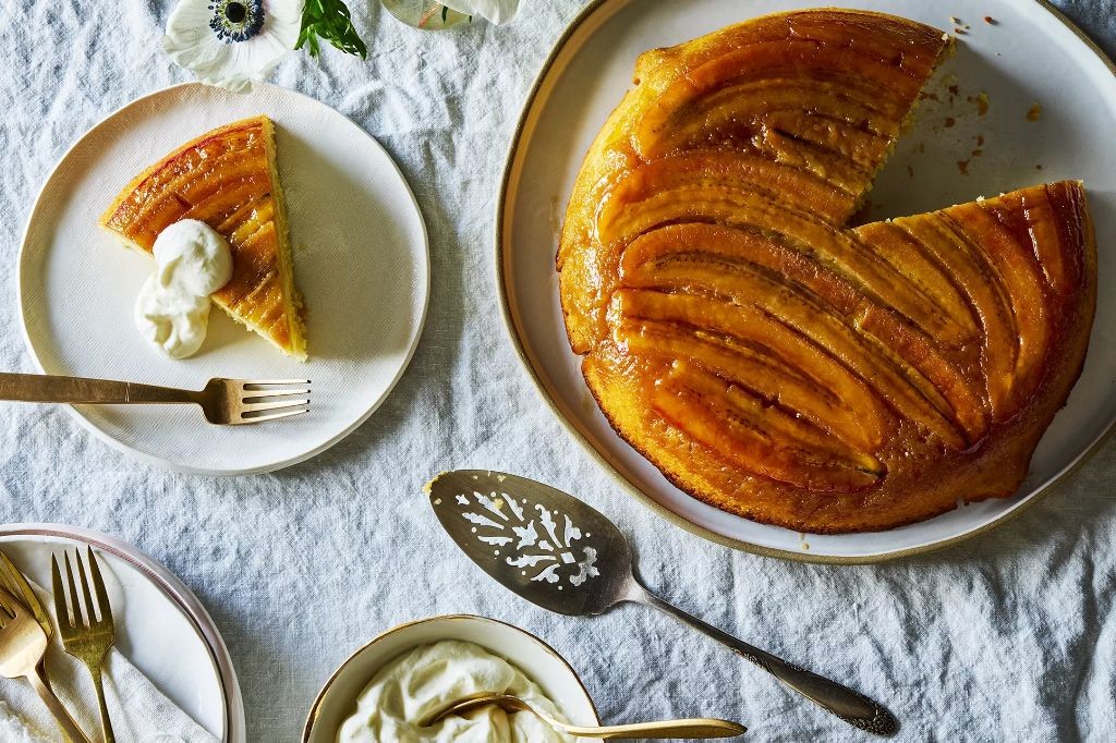 Banana Caramel Upside-Down Cake