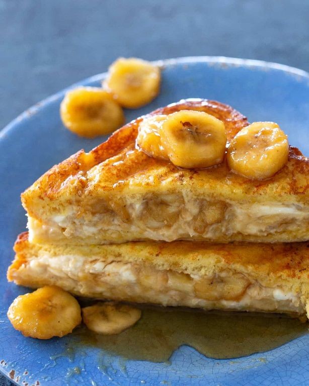 Banana Cream Stuffed French Toast