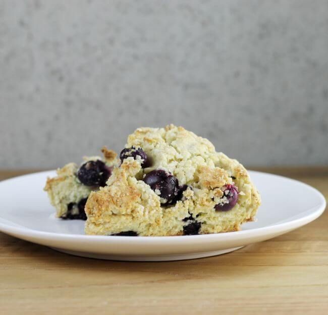 Banana Flour Blueberry Scones