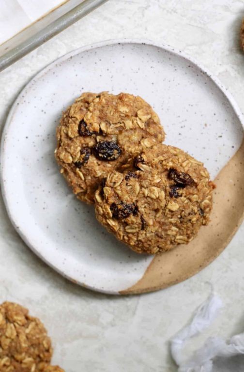 Banana Flour Oatmeal Raisin Cookies