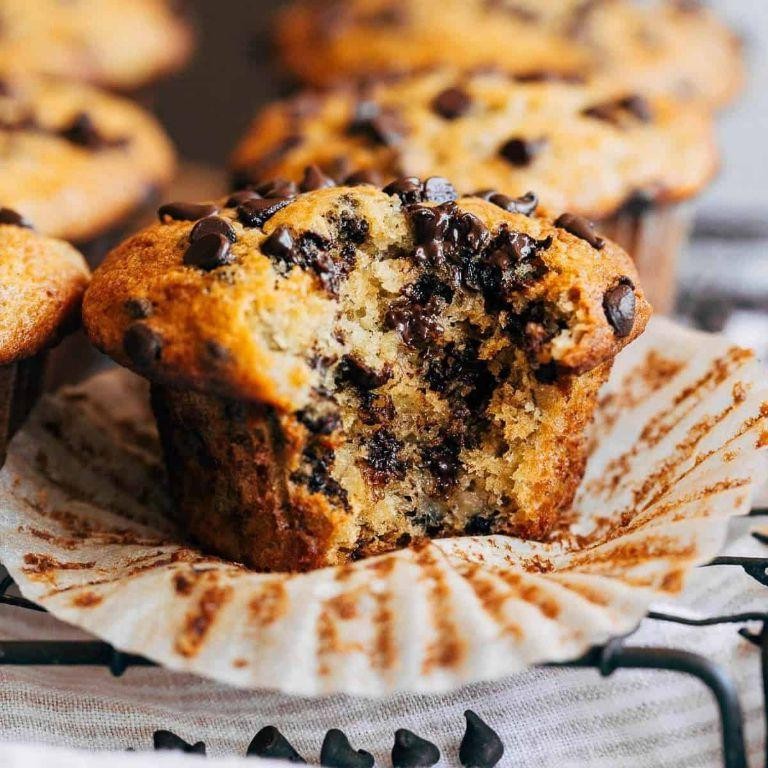 Banana Muffins with Chocolate Chips