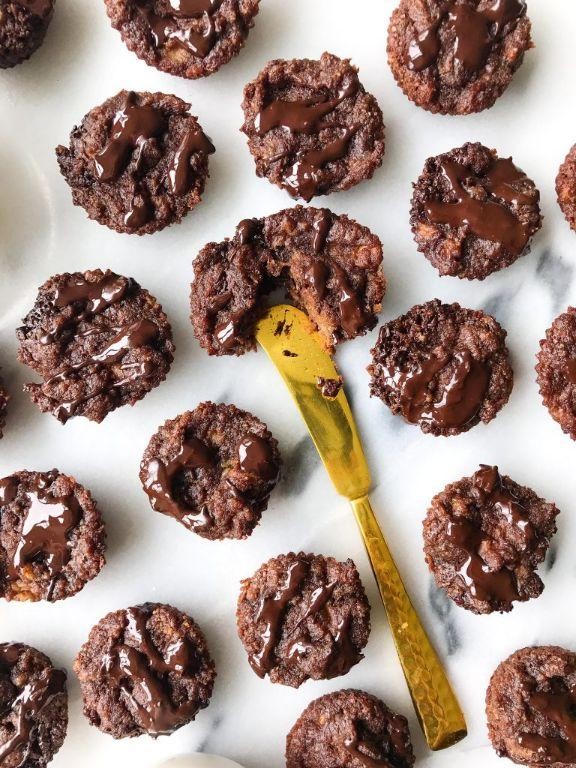 Banana bread mini brownie bites