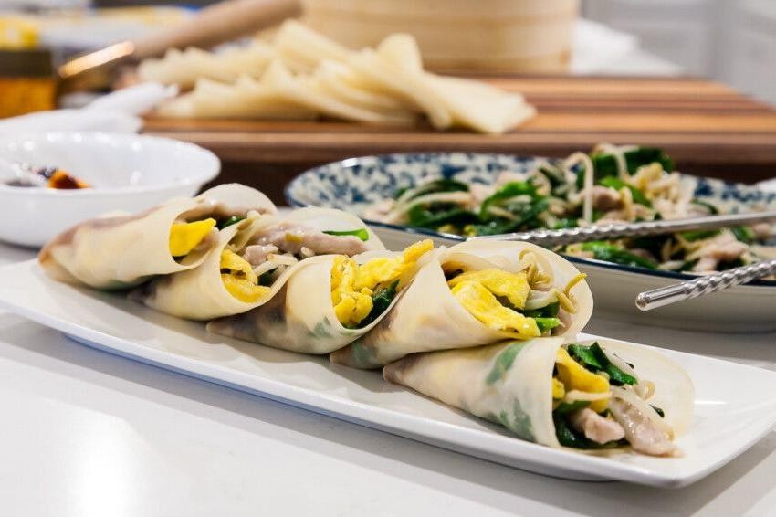 Bean Sprout and Scallion Pancakes