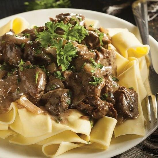 Beef Stroganoff with Egg Noodles