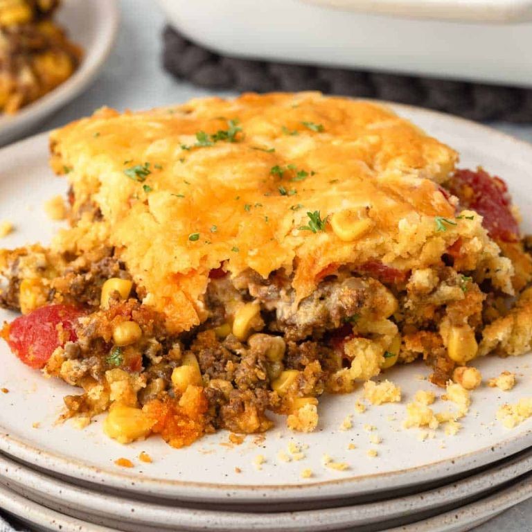 Beef and Cornbread Casserole