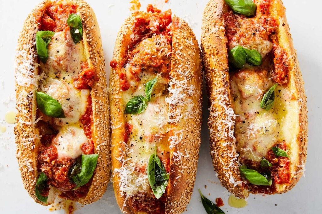Beef and Sausage Meatball Subs