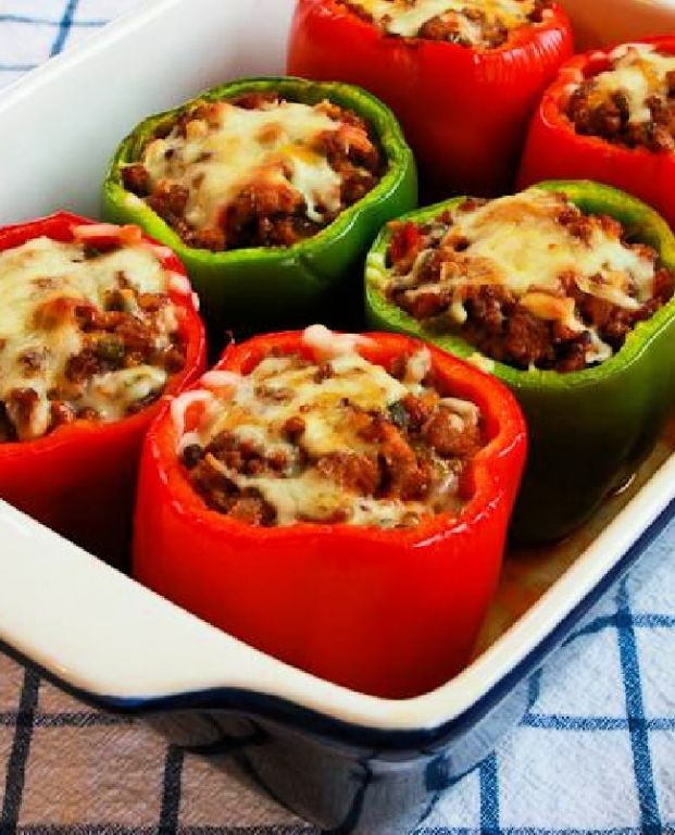 Beef and Sausage Stuffed Bell Peppers