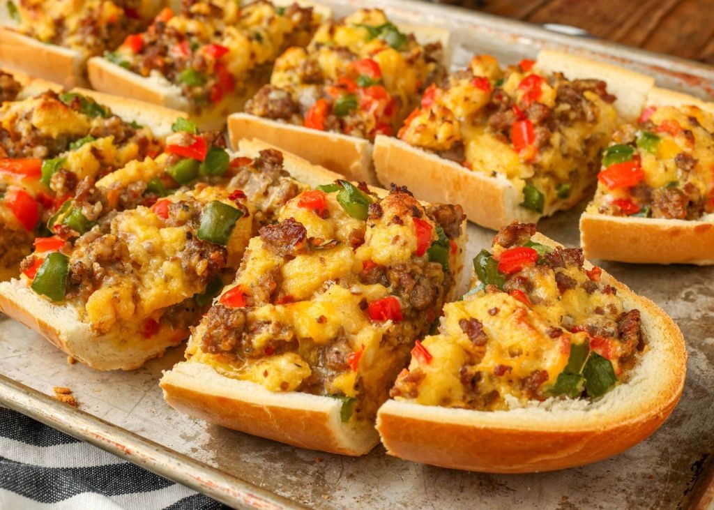 Beef and Sausage Stuffed French Bread