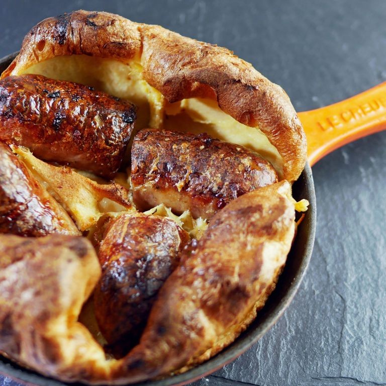 Beer-Battered Toad in the Hole