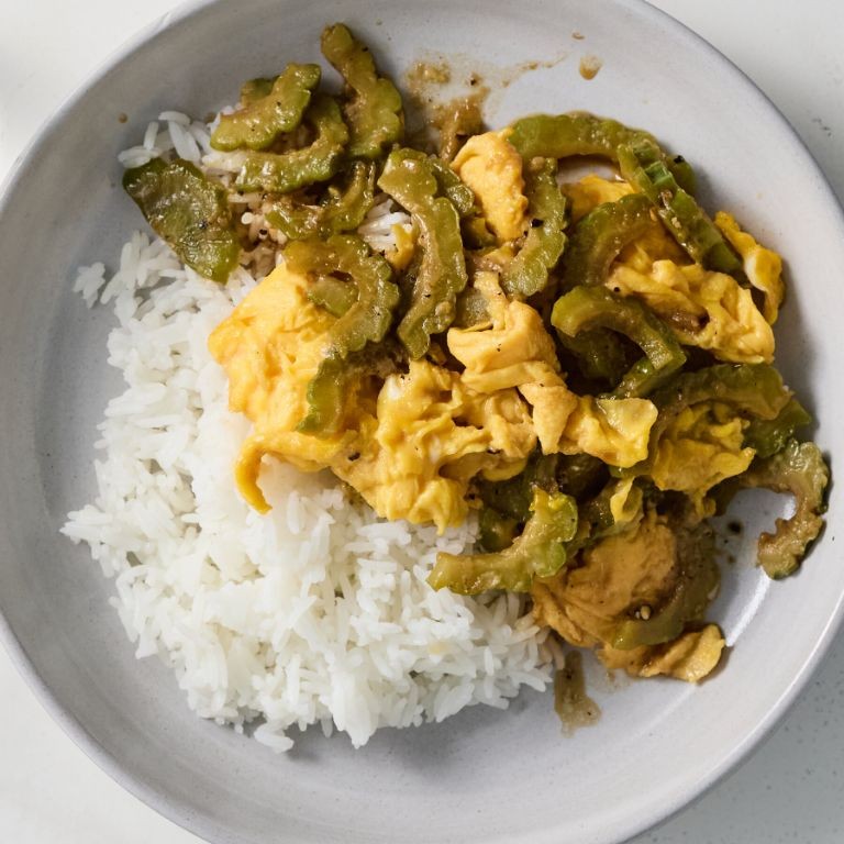 Bitter Melon and Chickpea Stir-Fry