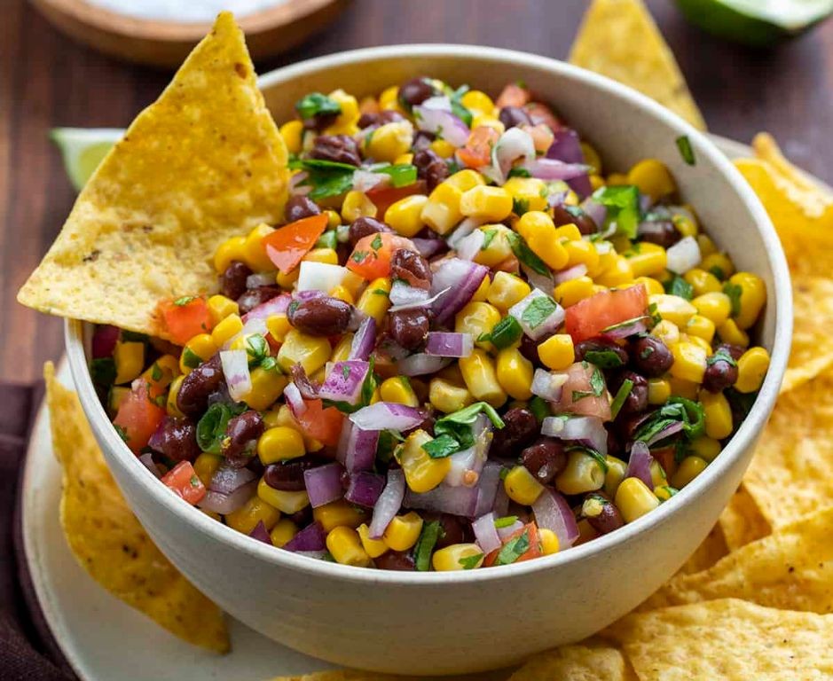 Black Bean and Corn Nacho Dip