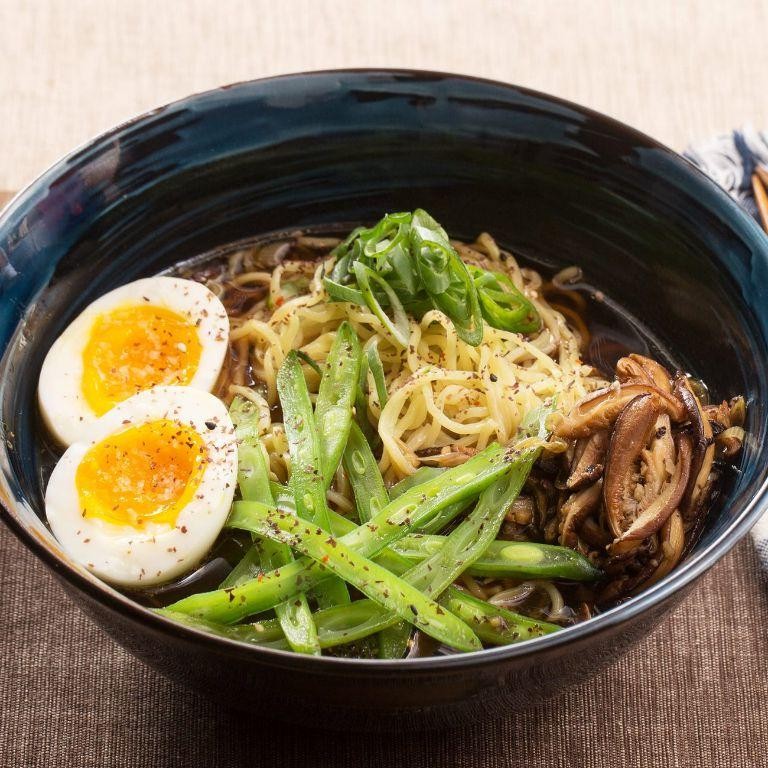 Black Garlic and Mushroom Ramen