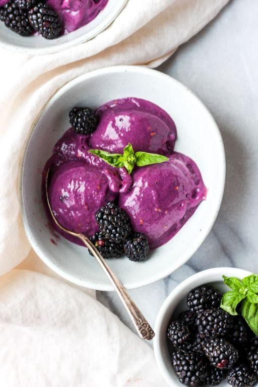 Blackberry Basil Nice Cream